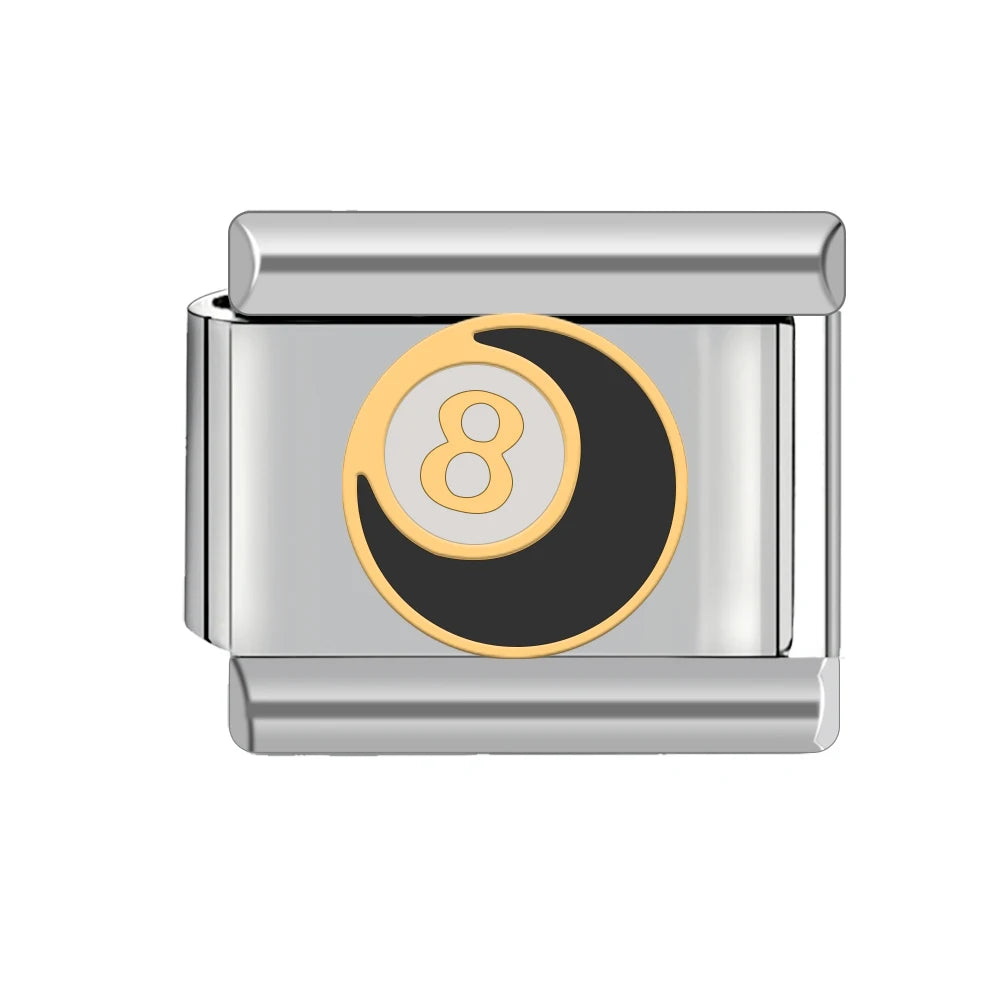 Yin Yang/Football/8 Ball Mens Charm