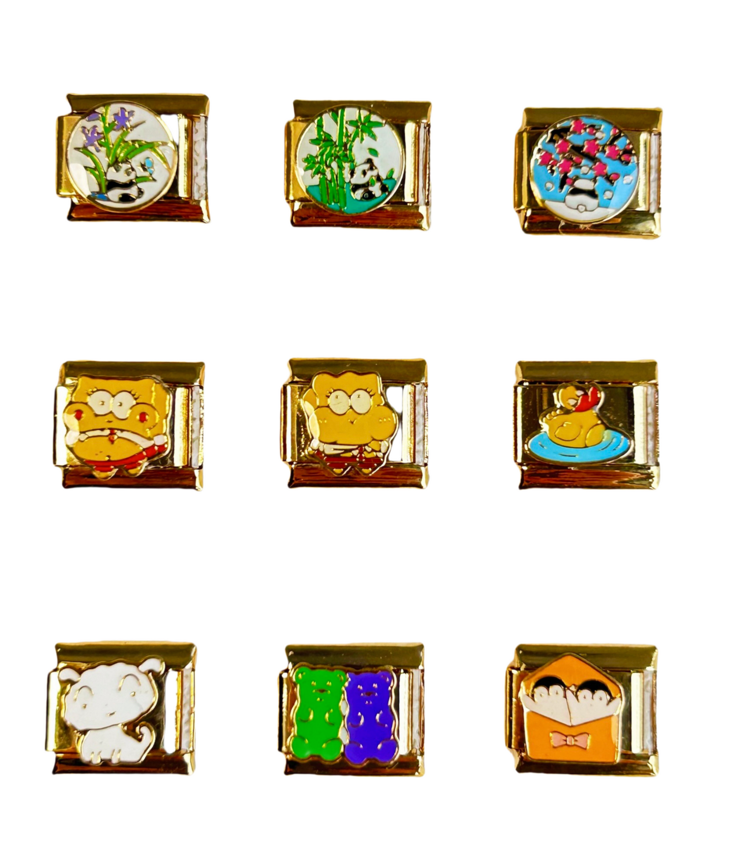 Gold Cartoon Italian Charms