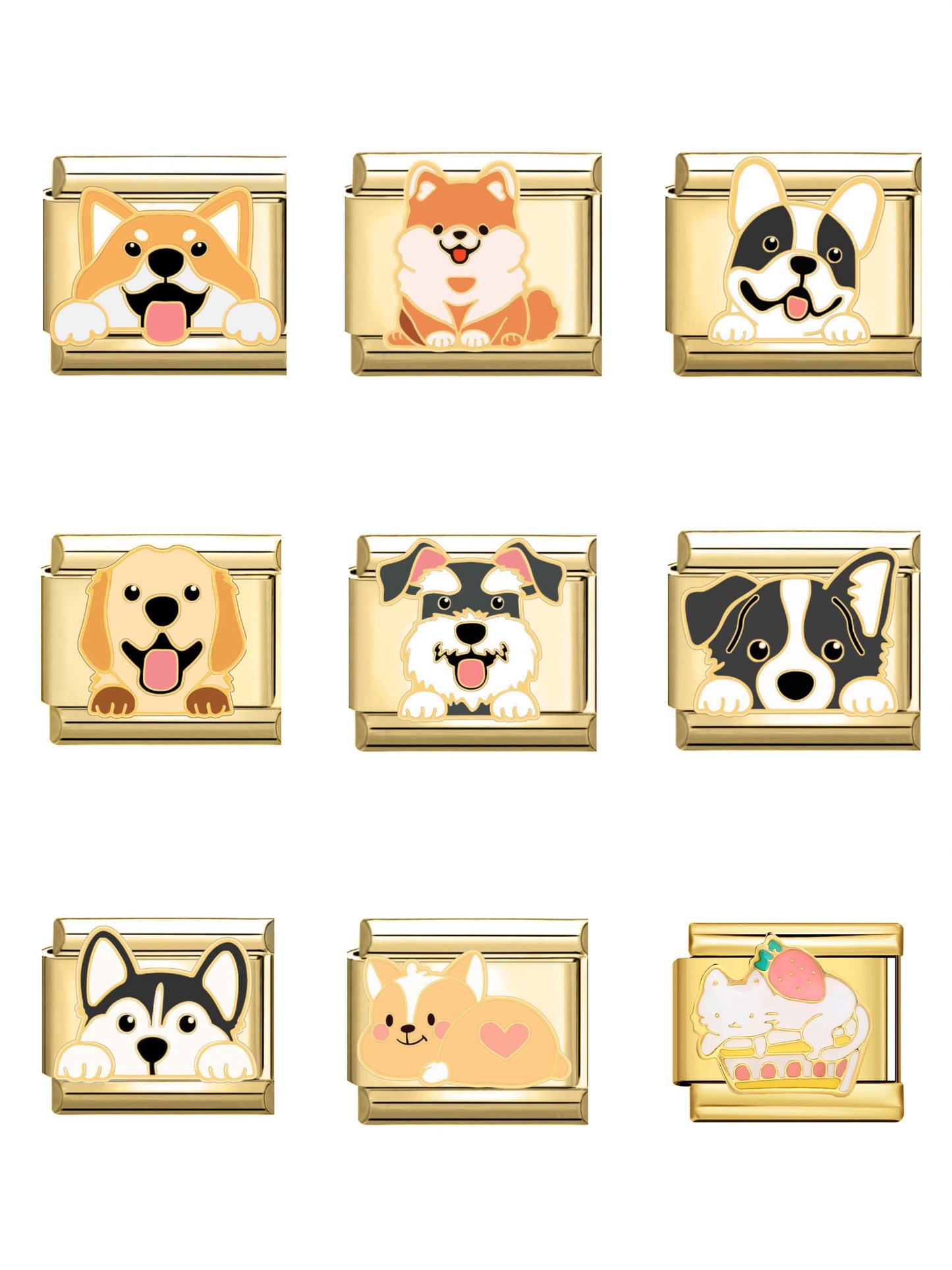 Gold Dog Charms