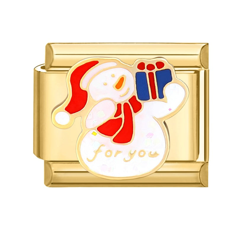 Gold Christmas Italian Charm