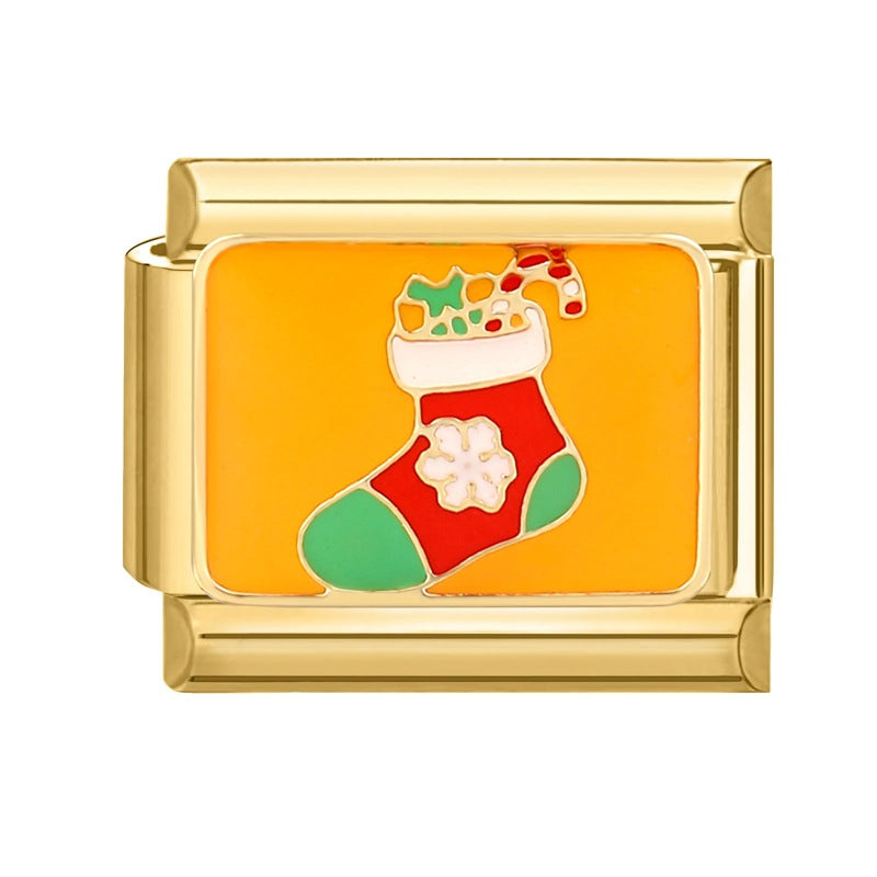 Gold Christmas Italian Charm