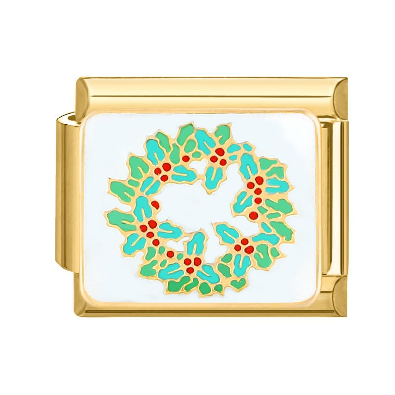 Gold Christmas Italian Charm