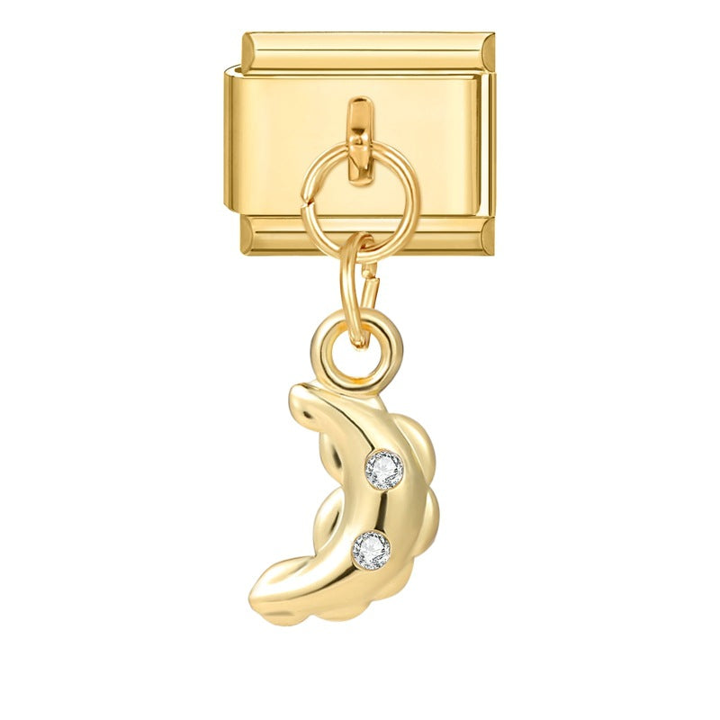 Gold dangle charms