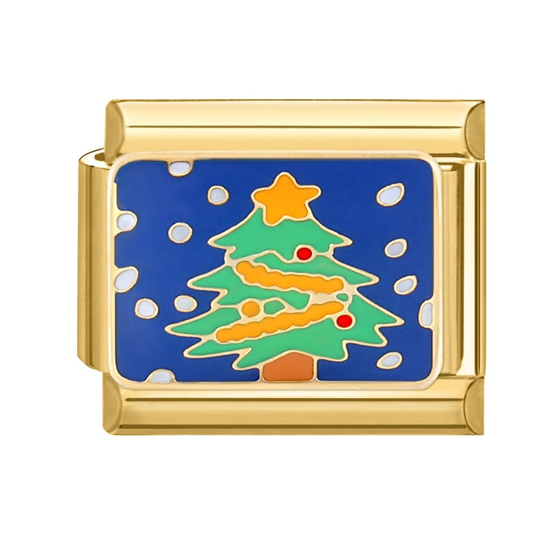 Gold Christmas Italian Charm