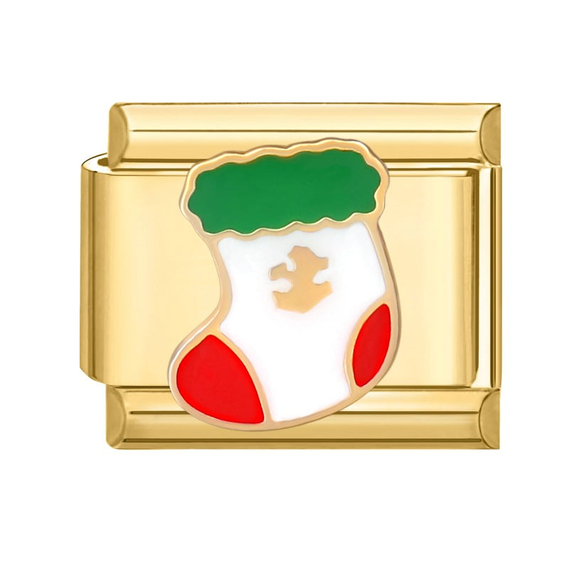 Gold Christmas Italian Charm