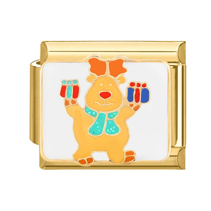 Gold Christmas Italian Charm