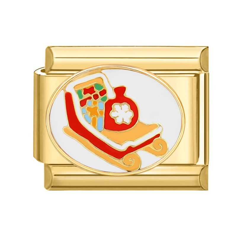 Gold Christmas Italian Charm