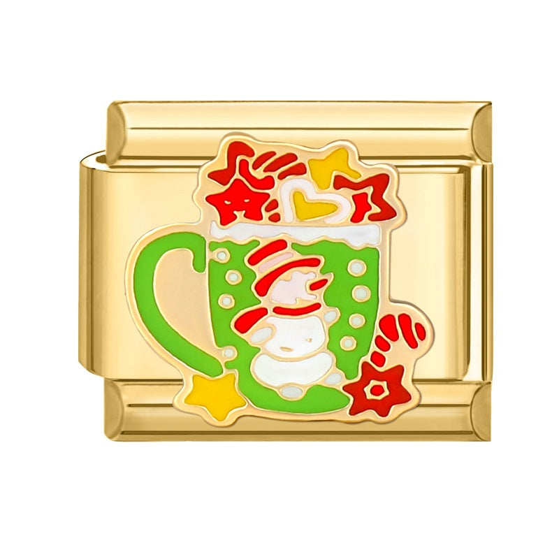 Gold Christmas Italian Charm