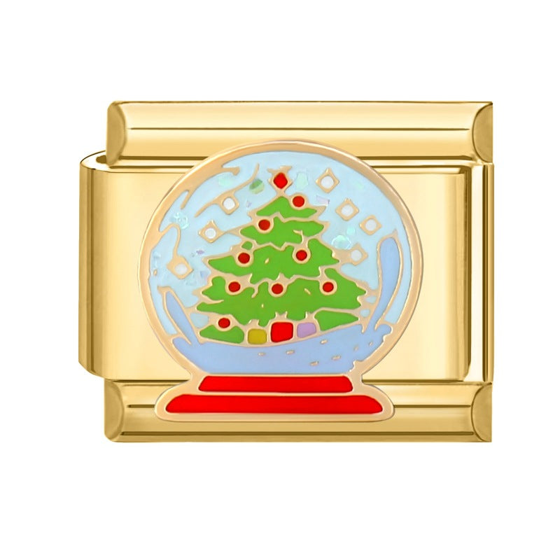 Gold Christmas Italian Charm