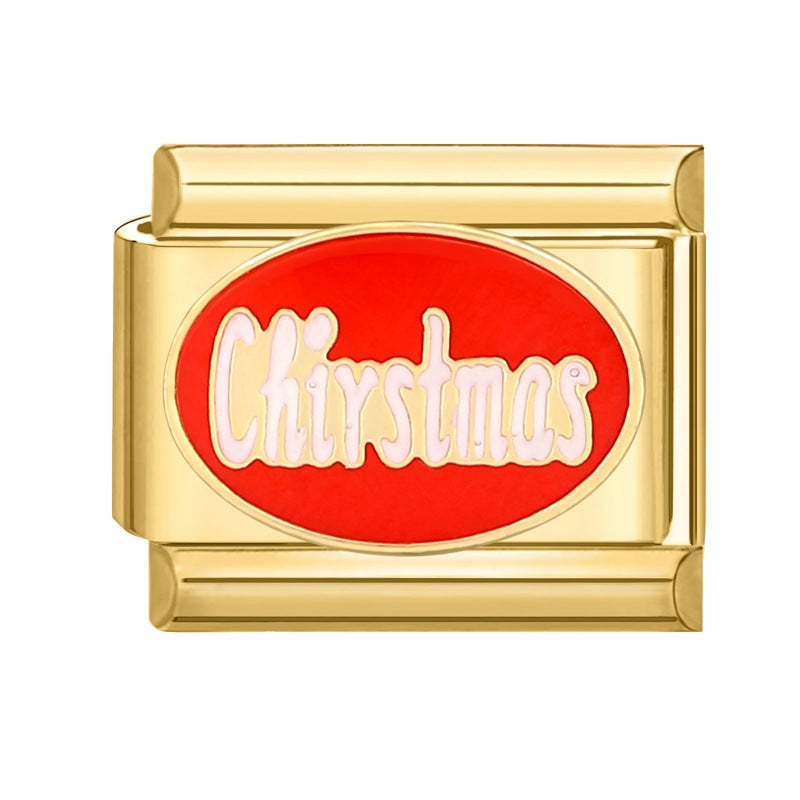 Gold Christmas Italian Charm