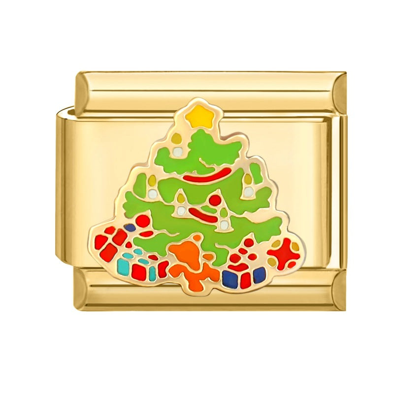 Gold Christmas Italian Charm