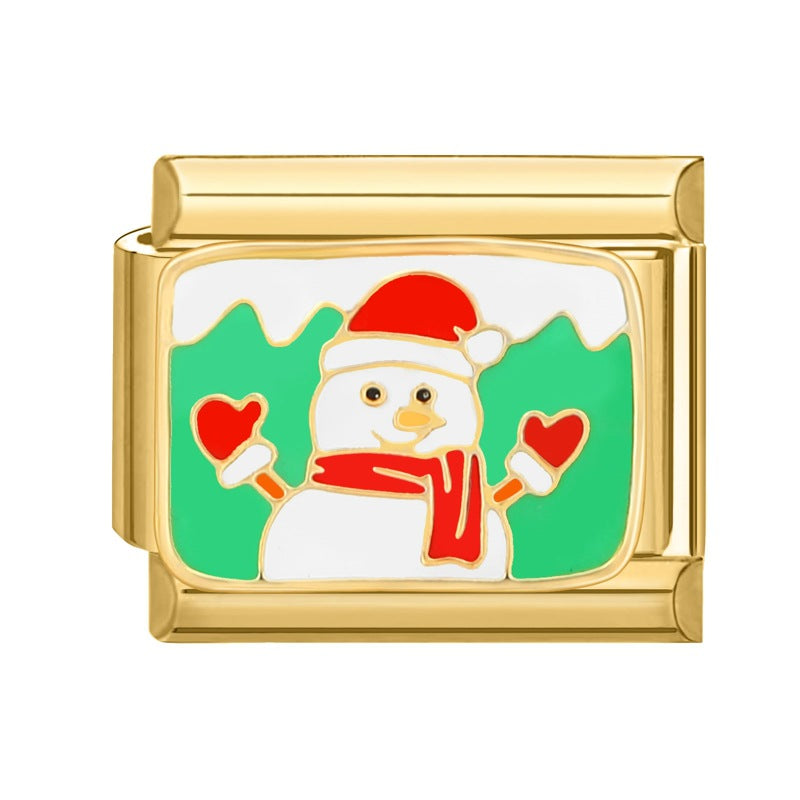 Gold Christmas Italian Charm