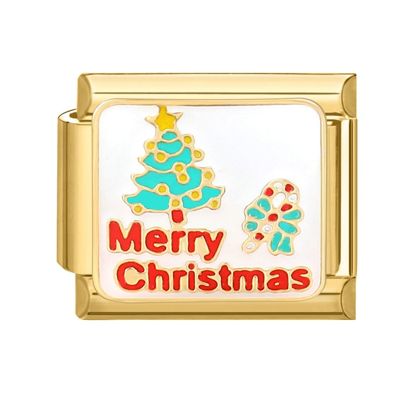 Gold Christmas Italian Charm