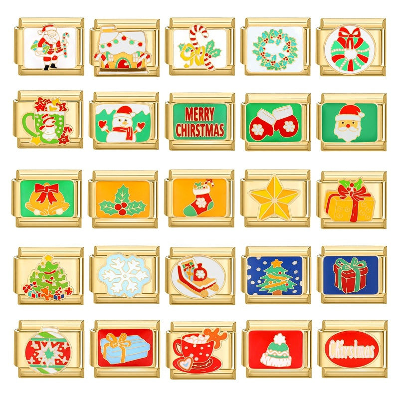 Gold Christmas Italian Charm