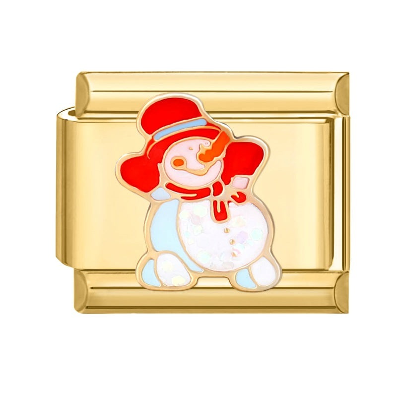 Gold Christmas Italian Charm