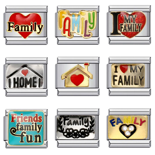 Familia/Word/Love/Heart Charm