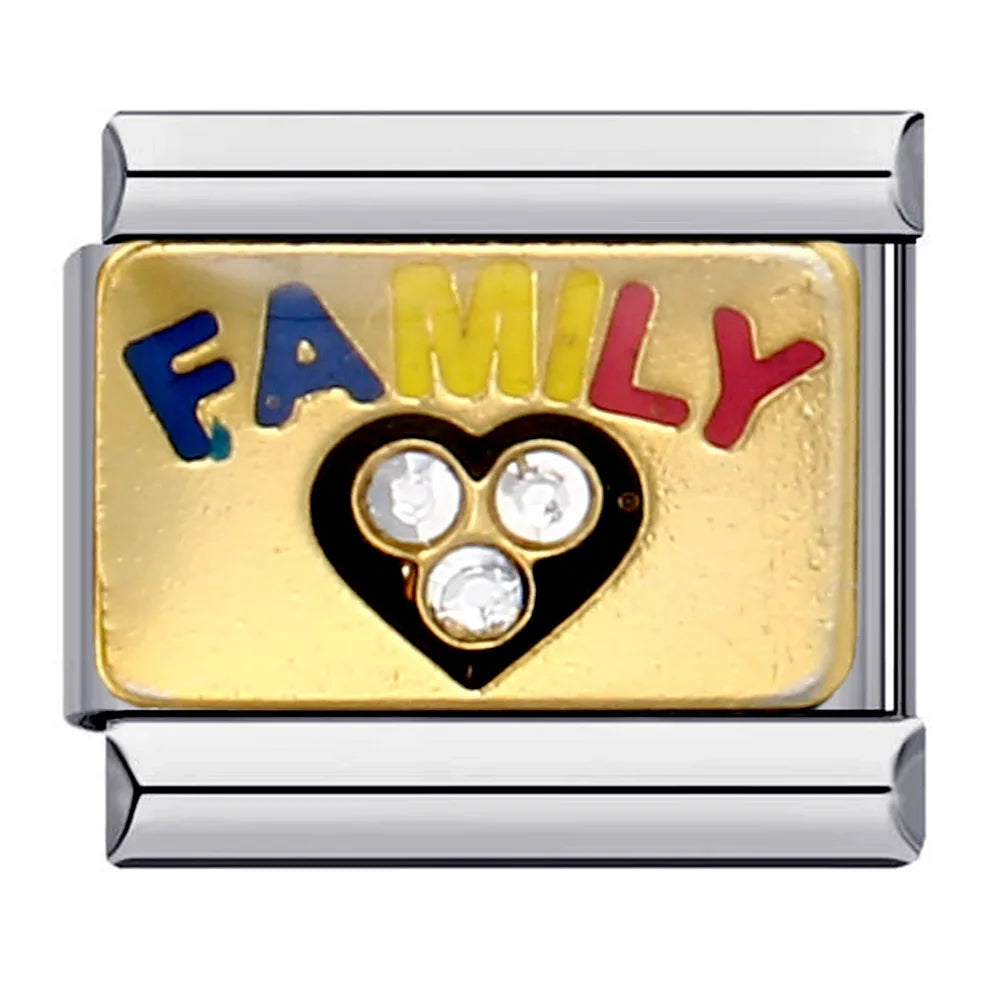 Familia/Word/Love/Heart Charm