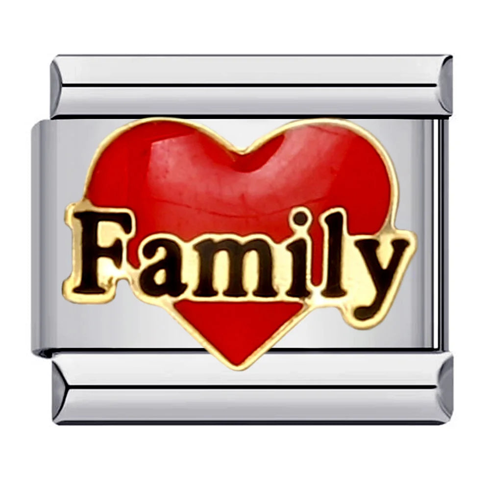 Familia/Word/Love/Heart Charm