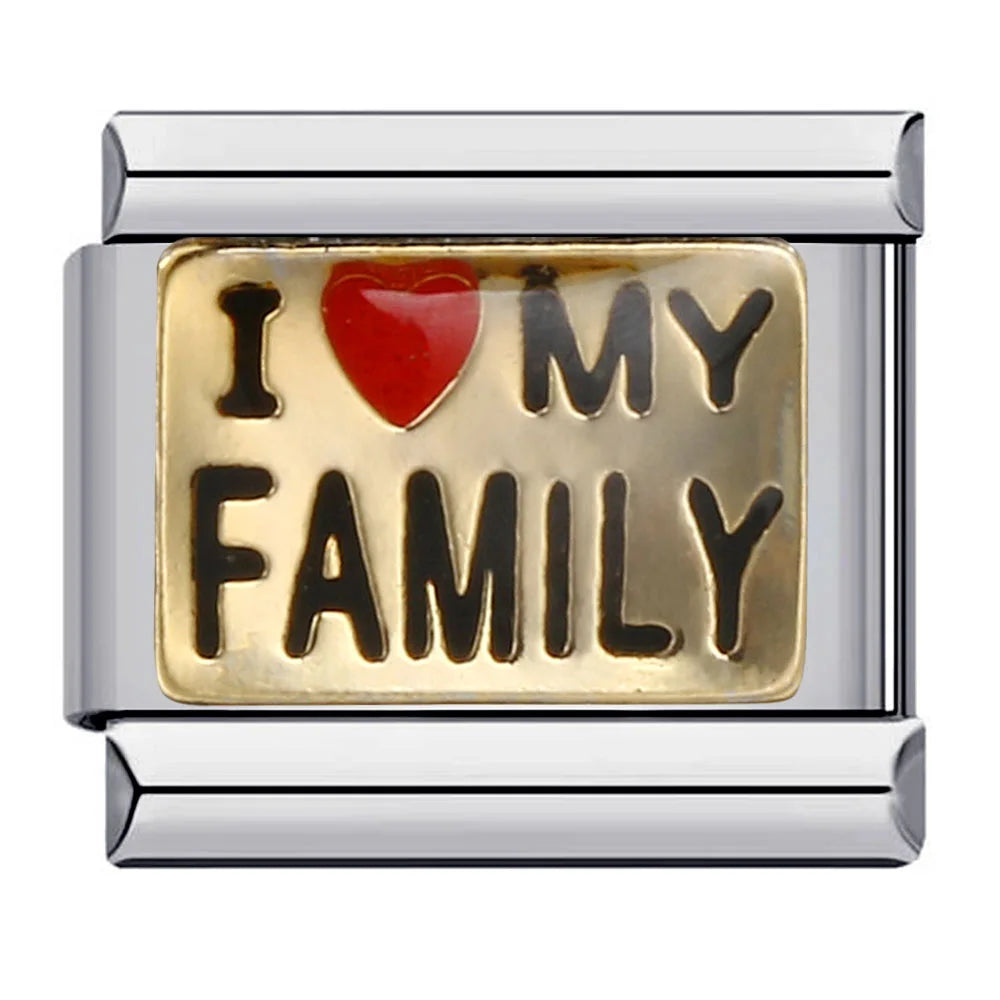 Familia/Word/Love/Heart Charm