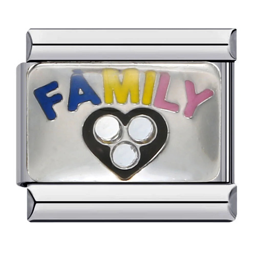 Familia/Word/Love/Heart Charm