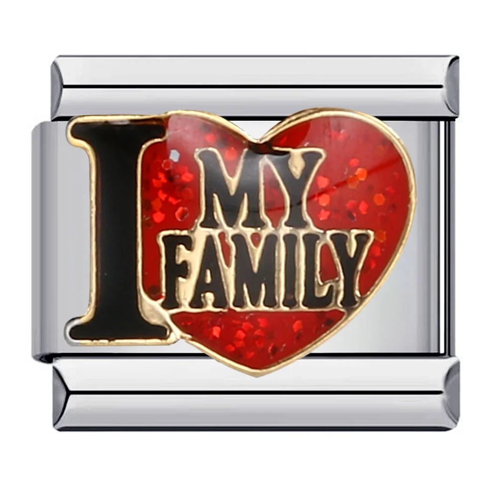 Familia/Word/Love/Heart Charm