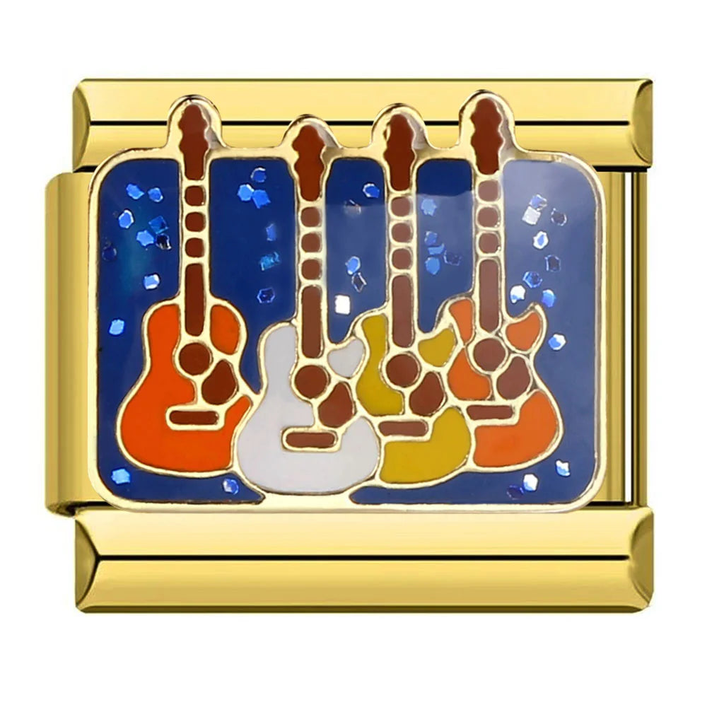 Gold Cat/Guitar/Star/Princess Italian Charms