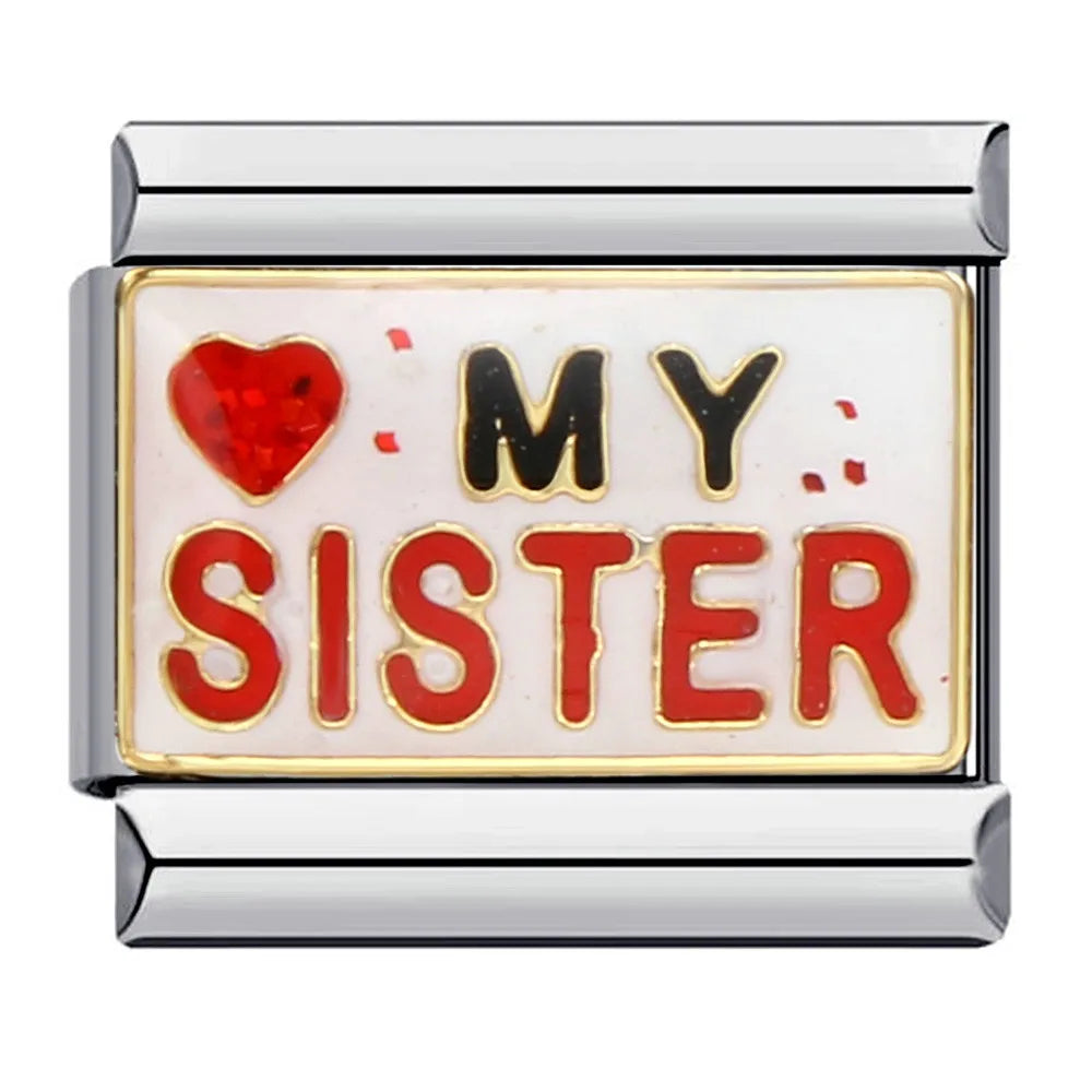 Sister/Love/Heart Charm