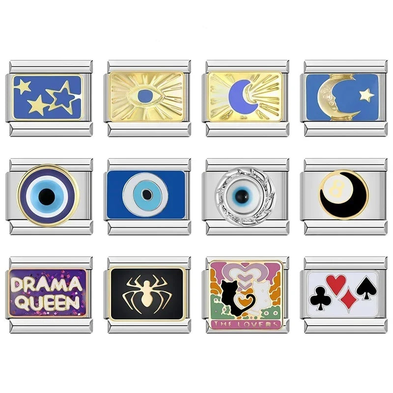 Eye/Moon/Star/Fish/Spider/Poker/Queen Charm