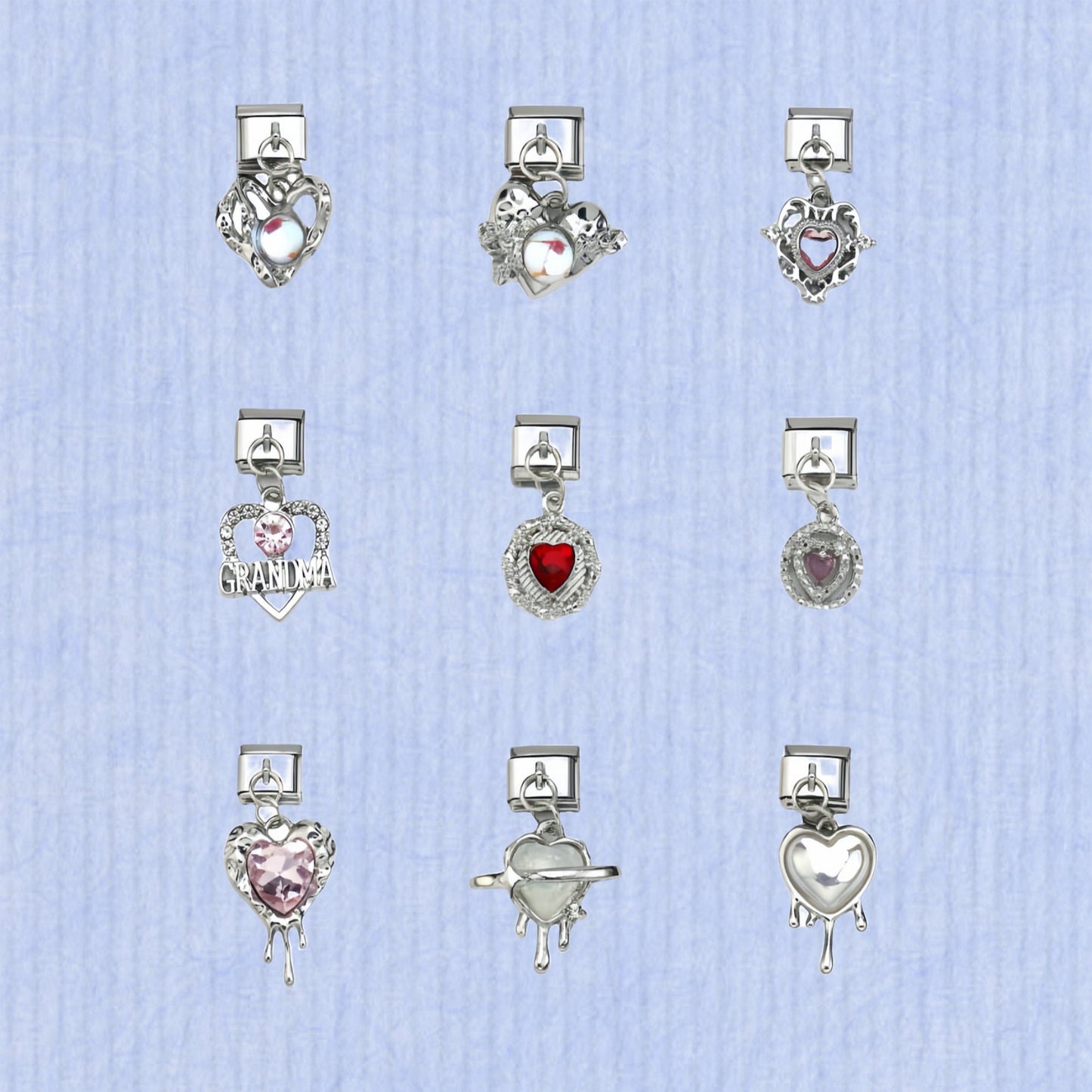 Heart Dangle Italian Charms