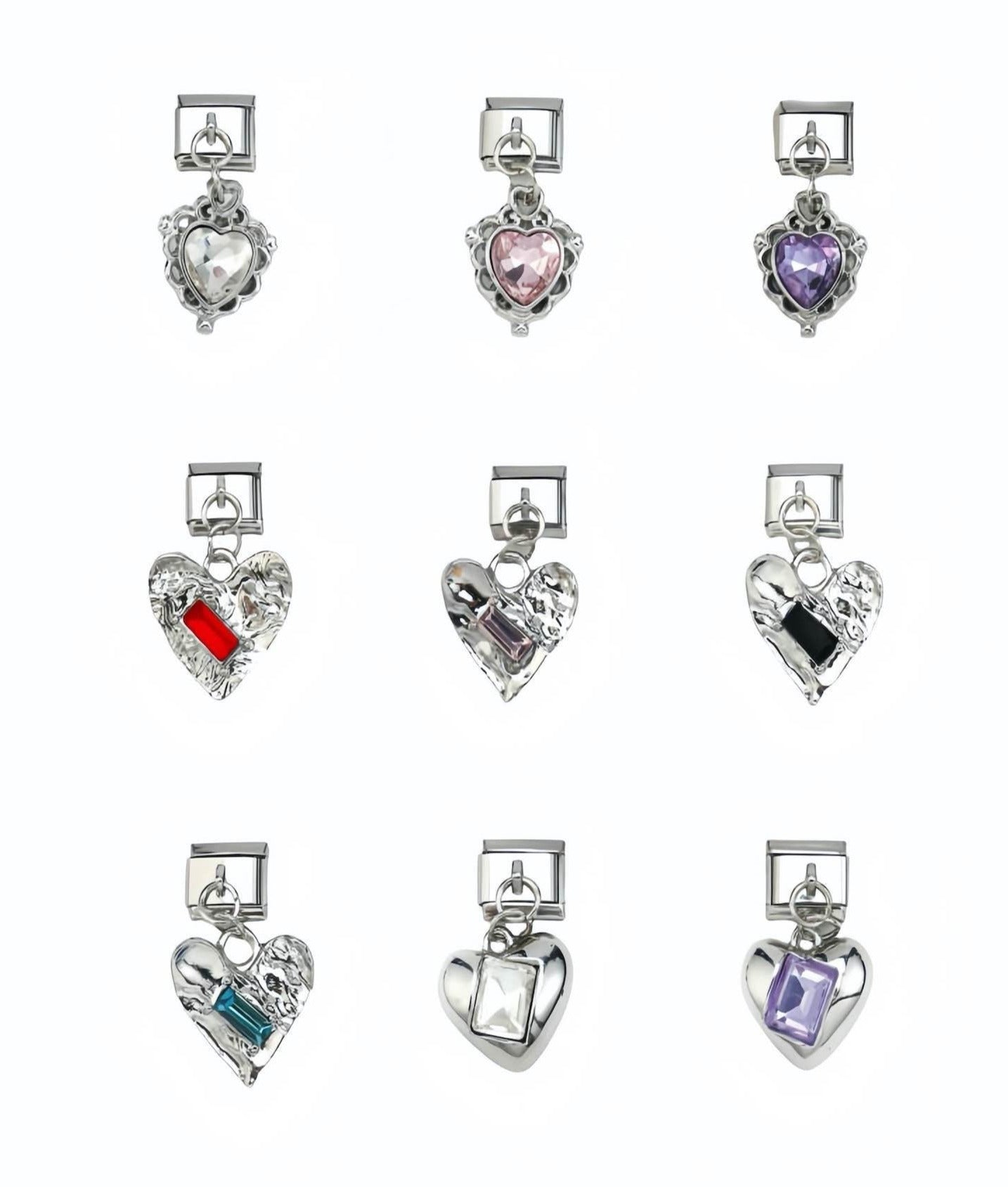 Heart Dangle Italian Charms