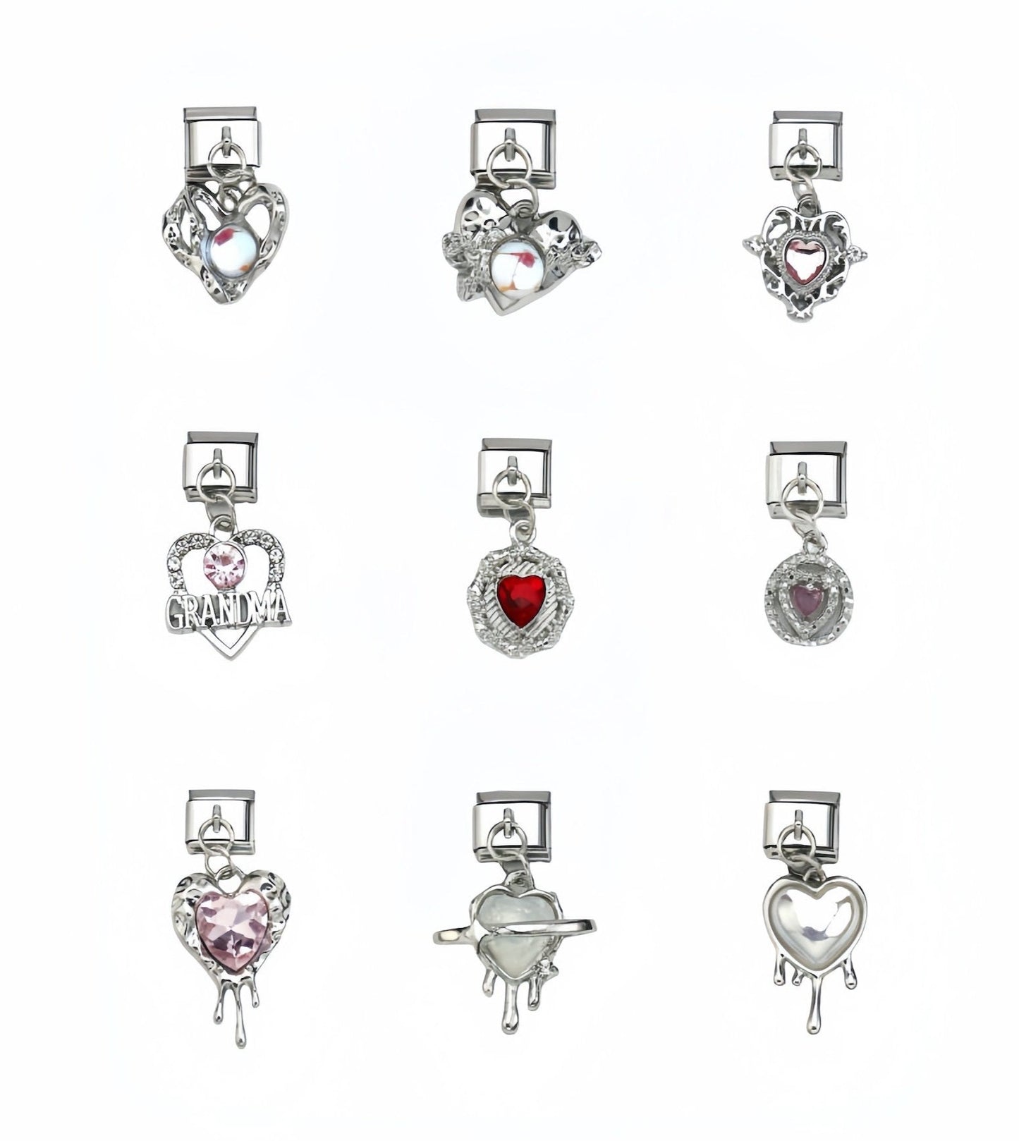 Heart Dangle Italian Charms