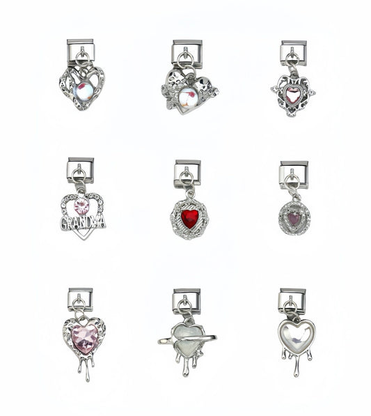 Heart Dangle Italian Charms