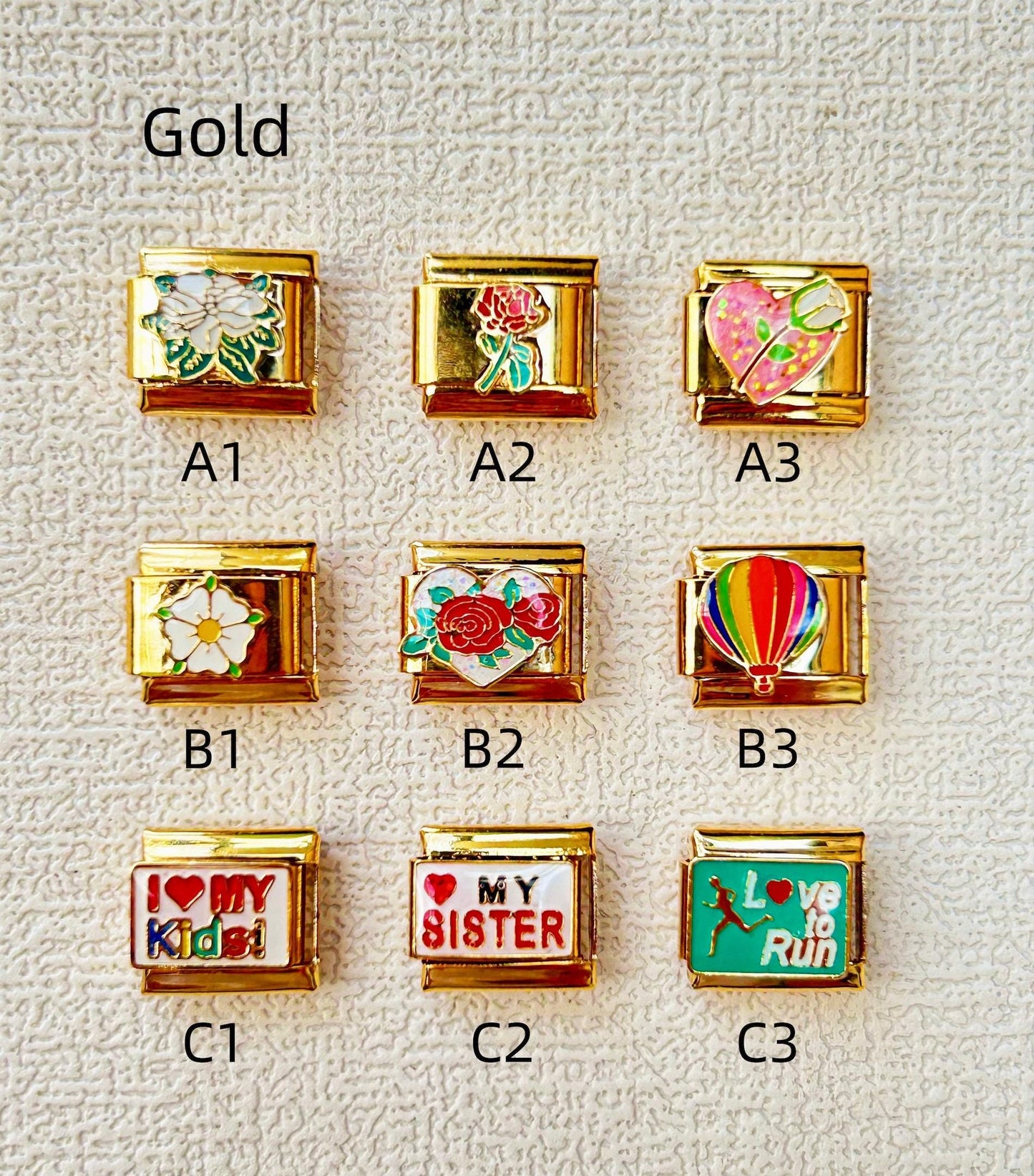 Gold Flower Charms