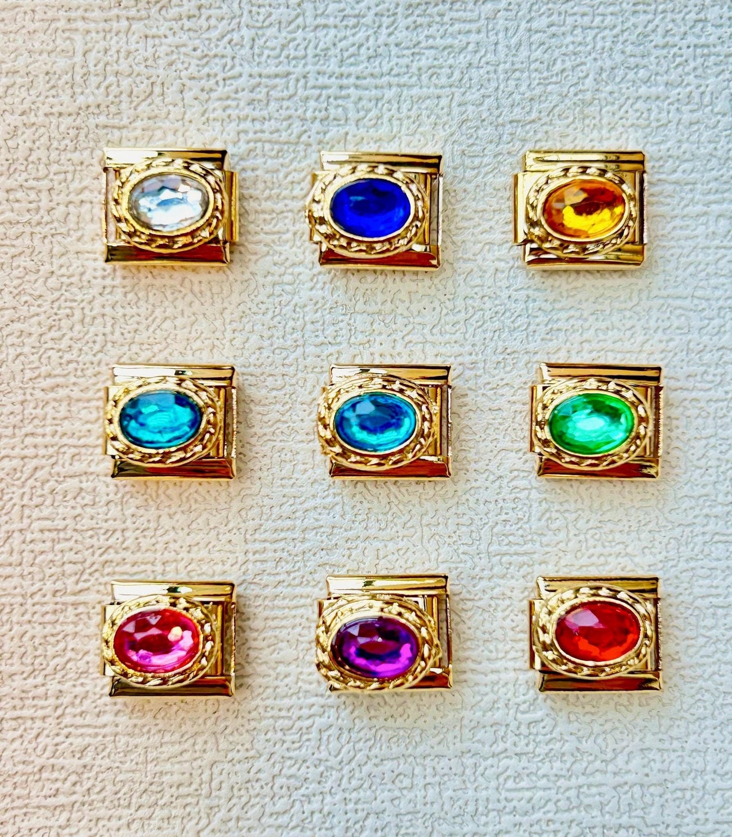 Gold Gemstone Rhinesone Charms